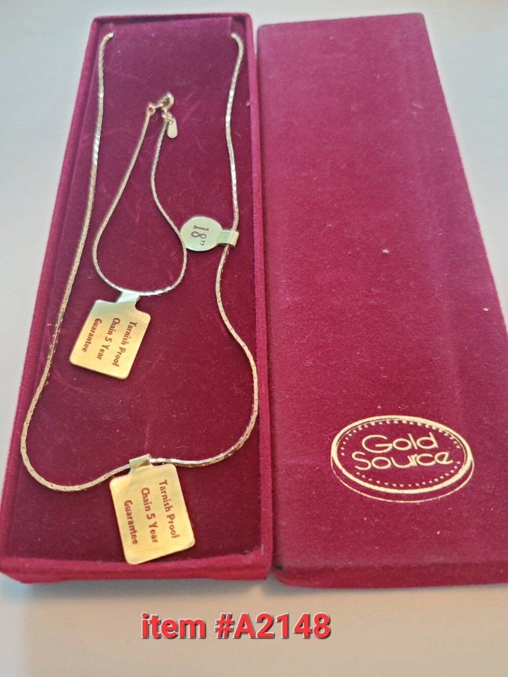 1- 18 '' Gold Chain Necklace with matching bracelet, item # A-2148, 49 gramsw/bx